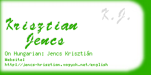 krisztian jencs business card